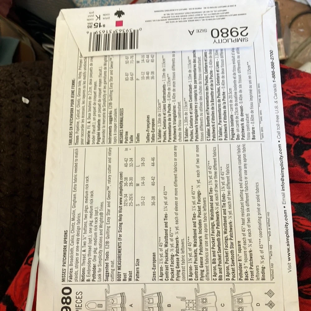 Simplicity 2980 pattern